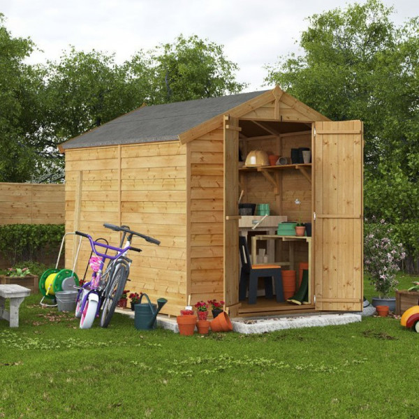 Buy 8' x 6' BillyOh Keeper Overlap Apex Shed Windowless Online - Sheds