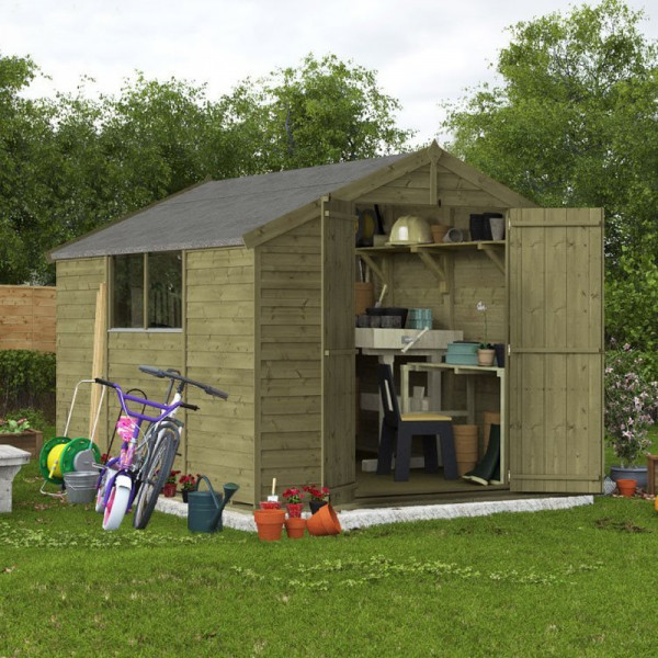 Buy 10' x 8' BillyOh Keeper Overlap Apex Shed Windowed Online - Sheds