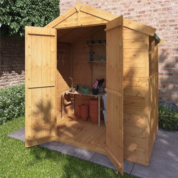 Buy 4' x 6' BillyOh Master Tongue and Groove Apex Shed Windowed Online - Garden Furniture