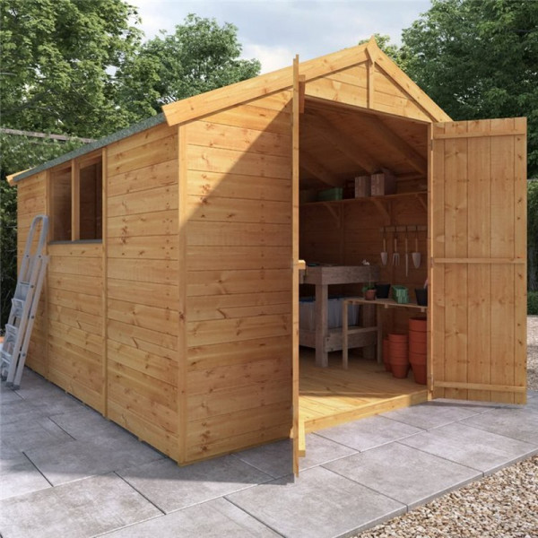Buy 10' x 8' BillyOh Master Tongue and Groove Apex Shed Windowed Online - Garden Furniture