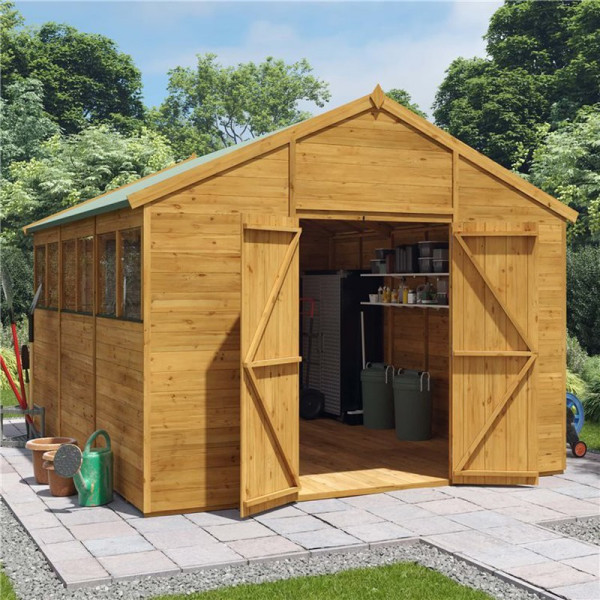Buy 12' x 10' BillyOh Expert Tongue and Groove Apex Workshop Windowed Online - Garden Furniture