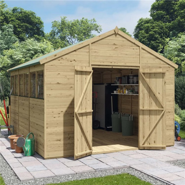 Buy 12' x 10' BillyOh Expert Tongue and Groove Apex Workshop Windowed Online - Garden Furniture