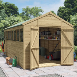 16 X 8 Billyoh Expert Tongue and Groove Apex Workshop Windowed