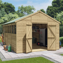 16 X 10 Billyoh Expert Tongue and Groove Apex Workshop Windowed