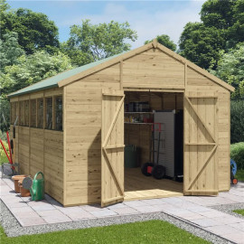 16 X 10 Billyoh Expert Tongue and Groove Apex Workshop Windowed