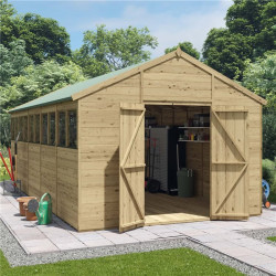 20 X 10 Billyoh Expert Tongue and Groove Apex Workshop Windowed