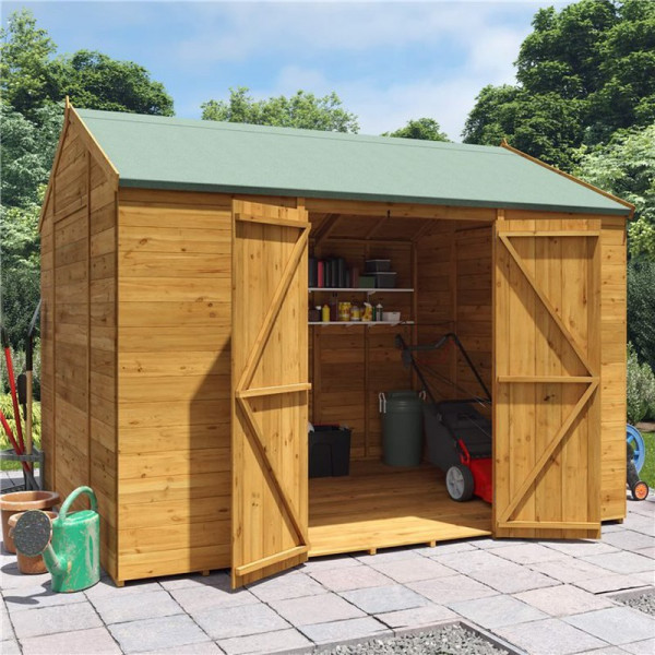 Buy 10' x 8' BillyOh Expert Tongue and Groove Reverse Apex Workshop Windowless Online - Garden Furniture