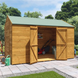 12 X 8 Billyoh Expert Tongue and Groove Reverse Apex Workshop Windowless