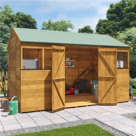 12 X 8 Billyoh Expert Tongue and Groove Reverse Apex Workshop Windowed