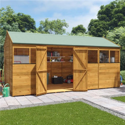 16 X 8 Billyoh Expert Tongue and Groove Reverse Apex Workshop Windowed