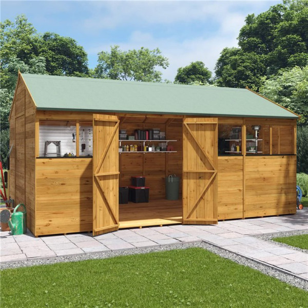 Buy 16' x 10' BillyOh Expert Tongue and Groove Reverse Apex Workshop Windowed Online - Garden Furniture