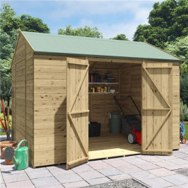 10 X 8 Billyoh Expert Tongue and Groove Reverse Apex Workshop Windowless