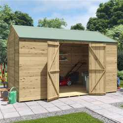 12 X 8 Billyoh Expert Tongue and Groove Reverse Apex Workshop Windowless