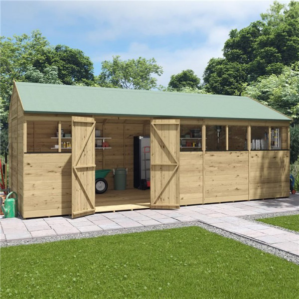 Buy 20' x 10' BillyOh Expert Tongue and Groove Reverse Apex Workshop Windowed Online - Garden Furniture Buy 20' x 10' BillyOh Expert Tongue and Groove Reverse Apex Workshop Windowed Online - Garden Furniture