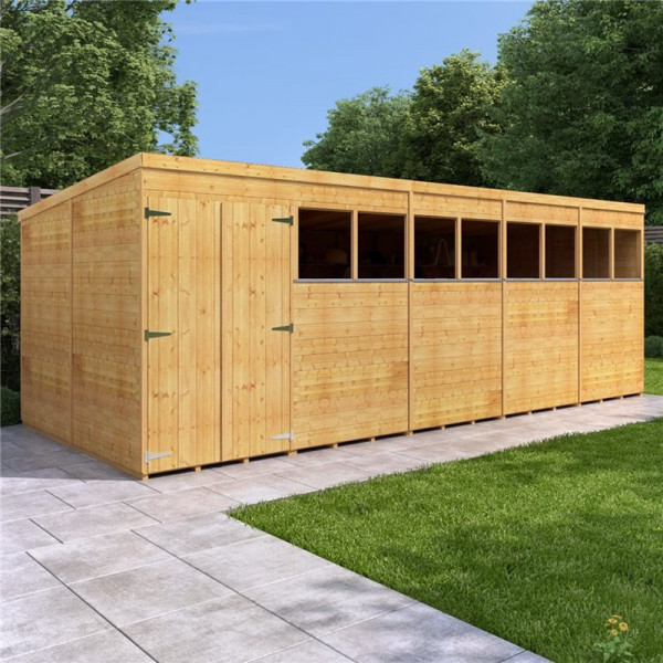 Buy BillyOh Expert Tongue and Groove Pent Workshop 20x8 T&G Pent Windowed Online - Sheds