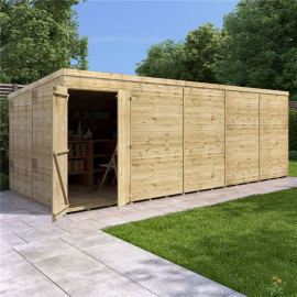 Billyoh Expert Tongue and Groove Pent Workshop Pt 20x8 Expert T&g Pent Shed Windowless