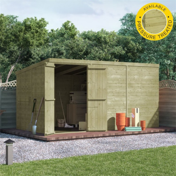 Buy 12' x 6' BillyOh Master Tongue and Groove Pent Shed Windowless Online - Sheds