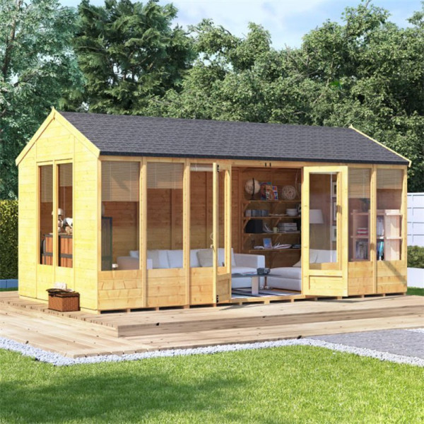 Buy BillyOh Petra Tongue and Groove Reverse Apex Summerhouse PT 16x8 T&G Reverse Apex Summerhouse Online - Garden Houses & Buildings