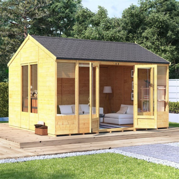Buy BillyOh Petra Tongue and Groove Reverse Apex Summerhouse PT 12x10 T&G Reverse Apex Summerhouse Online - Garden Houses & Buildings