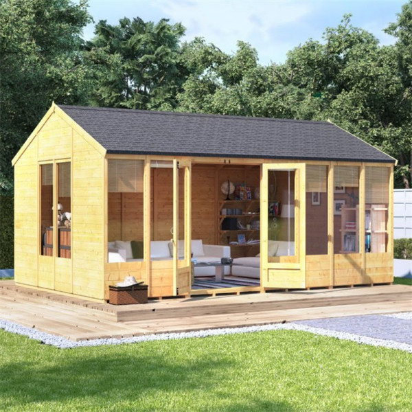 Buy BillyOh Petra Tongue and Groove Reverse Apex Summerhouse PT 16x10 T&G Reverse Apex Summerhouse Online - Garden Houses & Buildings