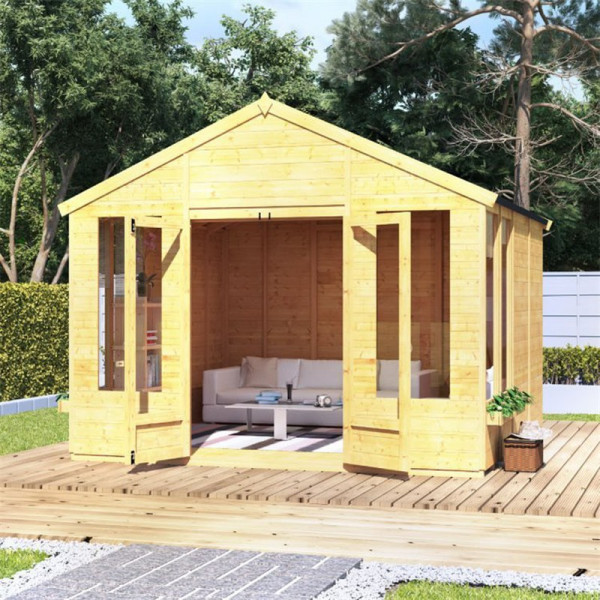 Buy 10 x 10 BillyOh Holly Tongue and Groove Apex Roof Garden Summerhouse Online - Garden Houses & Buildings