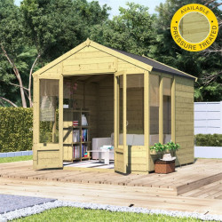 Billyoh Holly Tongue and Groove Apex Summerhouse Pt 8x8 T&g Apex Summerhouse
