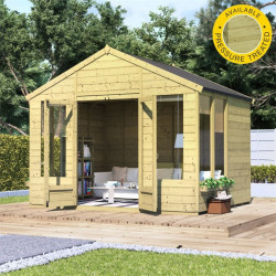 Billyoh Holly Tongue and Groove Apex Summerhouse Pt 8x10 T&g Apex Summerhouse