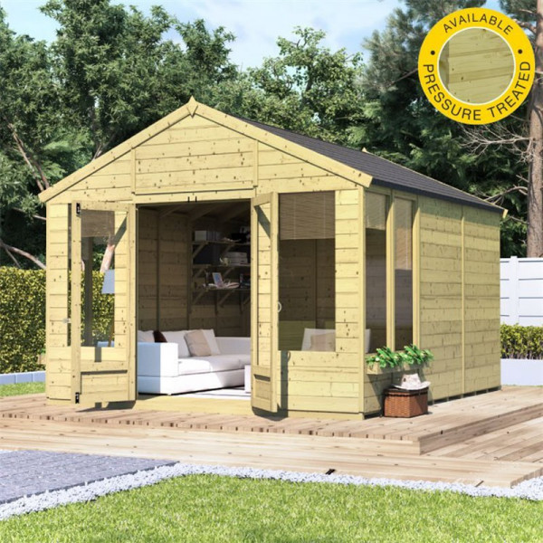 Buy BillyOh Holly Tongue and Groove Apex Summerhouse PT 12x10 T&G Apex Summerhouse Online - Garden Houses & Buildings