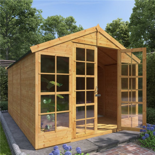 Buy BillyOh Harper Tongue and Groove Apex Summerhouse 12x8 T&G Apex Summerhouse Online - Garden Houses & Buildings