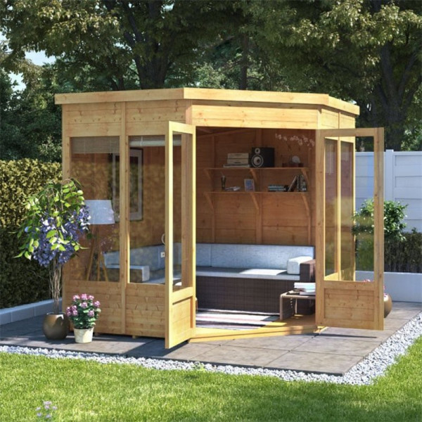 Buy Picton Corner Tongue and Groove Garden Summerhouse 7 x 7 BillyOh Online - Garden Houses & Buildings