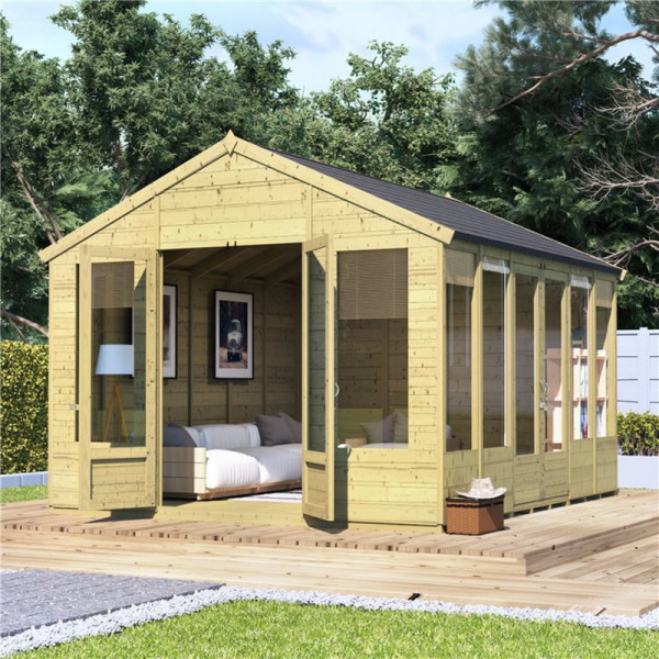 Buy BillyOh Tessa Tongue and Groove Reverse Apex Summerhouse PT 12x10 T&G Tessa Online - Garden Houses & Buildings