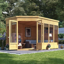 Billyoh Renna Tongue and Groove Corner Summerhouse 11x7 Doors on Left