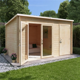 12 X 8 Log Cabin Billyoh Tianna Log Cabin Summerhouse with Side Store 28mm