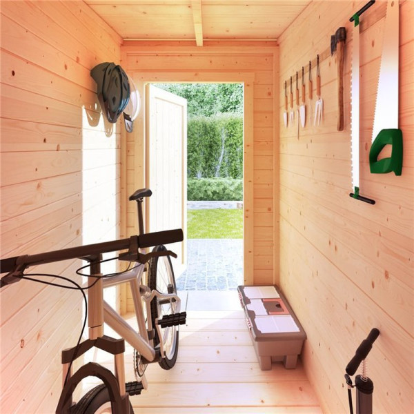 Buy 12 x 8 Pressure Treated Log Cabin BillyOh Tianna Log Cabin Summerhouse with Side Store 28mm Online - Garden Houses & Buildings