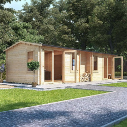 8.0m X 3.5m Billyoh Pod Multiroom Log Cabin 44