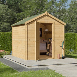 Billyoh Pro Apex Log Cabin W2.1m X D2.4m 19mm Tongue & Groove Walls & Wide Door
