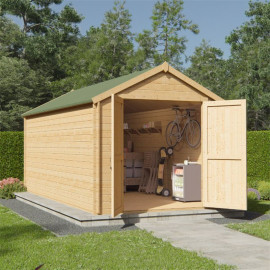 Billyoh Pro Apex Log Cabin W2.4m X D4.5m 28mm Tongue & Groove Walls & Wide Door