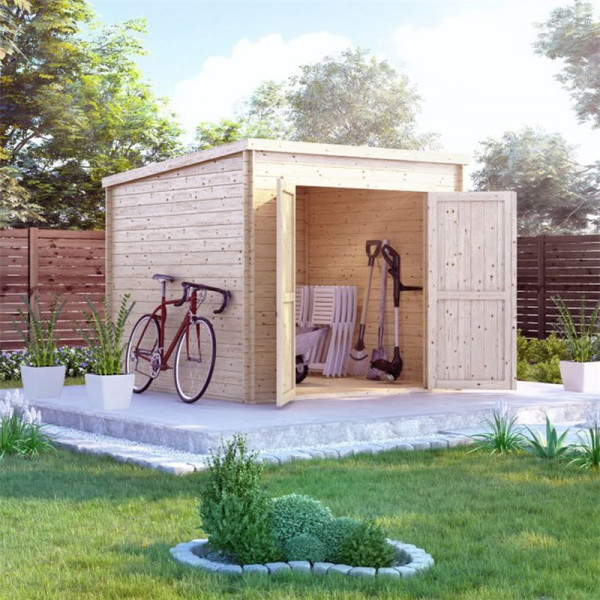 Buy BillyOh Pro Pent Log Cabin W2.4m x D2.4m 19mm Tongue & Groove Walls Online - Garden Houses & Buildings