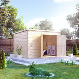Billyoh Pro Pent Log Cabin W3.3m X D2.4m 19mm Tongue & Groove Walls