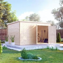 Billyoh Pro Pent Log Cabin W3.9m X D2.4m 19mm Tongue & Groove Walls