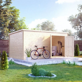 Billyoh Pro Pent Log Cabin W4.5m X D2.4m 19mm Tongue & Groove Walls