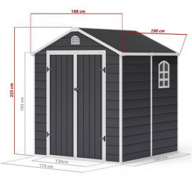 6x6 Ashford Plastic Garden Storage Shed Billyoh