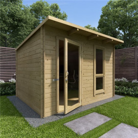 3 X 2.5 Pressure Treated Log Cabin Billyoh Mia Log Cabin 3.0m X 2.5m Wooden Building 19mm Tongue & Groove Wall