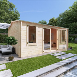 5 X 4 Log Cabin Billyoh Dorset Log Cabin 44mm Thickness Wooden Log Cabin 5m X 4m Reverse Apex Cabin