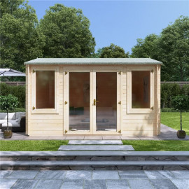 4 X 3 Log Cabin Billyoh Dorset Log Cabin 28mm Thickness Wooden Log Cabin 4m X 3m Reverse Apex Cabin