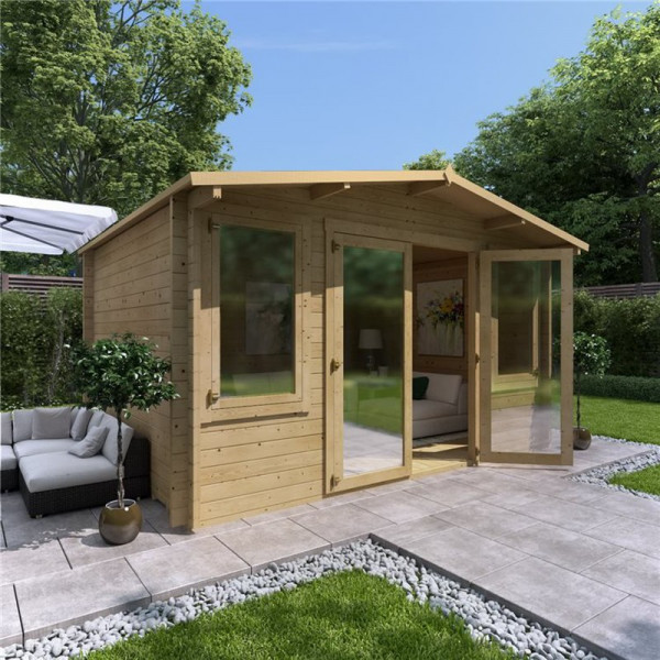 Buy 4 x 3 Pressure Treated Log Cabin BillyOh Winchester Log Cabin 44mm Thickness Wooden Log Cabin 4m x 3m Traditional Alpine Style Cabin Online - Garden Houses & Buildings