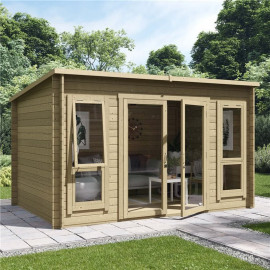 12 X 8 Pressure Treated Log Cabin Billyoh Carmen Log Cabin Summerhouse 28mm