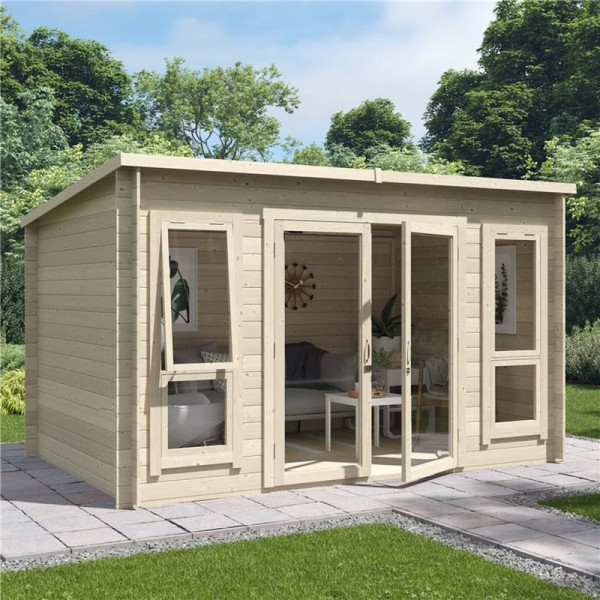 Buy 12 x 8 Log Cabin BillyOh Carmen Log Cabin Summerhouse 19mm Online - Garden Houses & Buildings