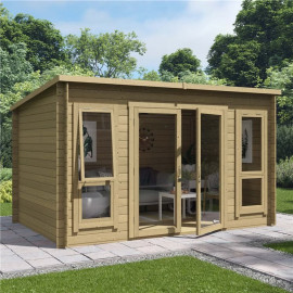 12 X 8 Pressure Treated Log Cabin Billyoh Carmen Log Cabin Summerhouse 19mm
