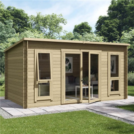 14 X 8 Pressure Treated Log Cabin Billyoh Carmen Log Cabin Summerhouse 19mm